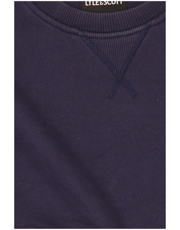 Lyle & Scott Sweatshirt til mænd, lille marineblå bomuld