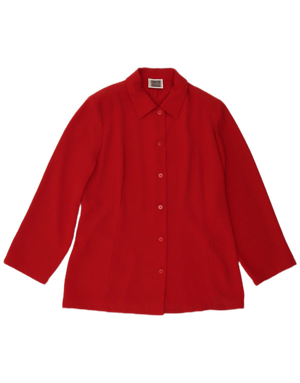Perte by Krizia Dameskjortebluse UK 16 Stor rød polyester