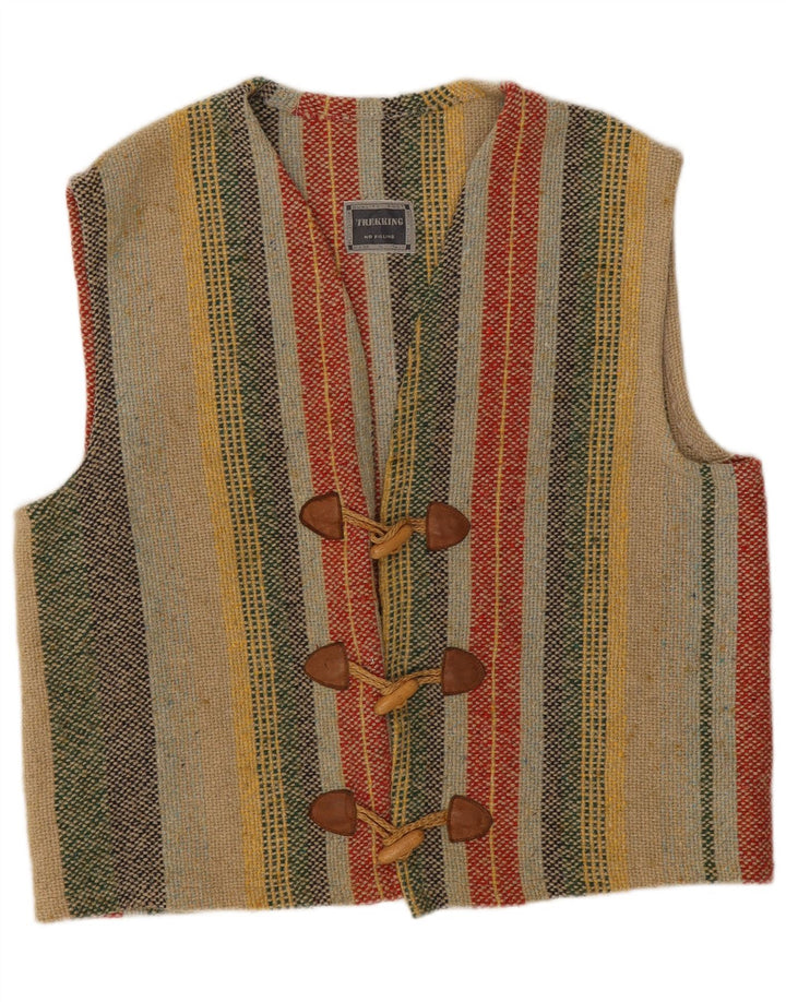 Vintage herrevest Stor flerfarvet stribet akryl