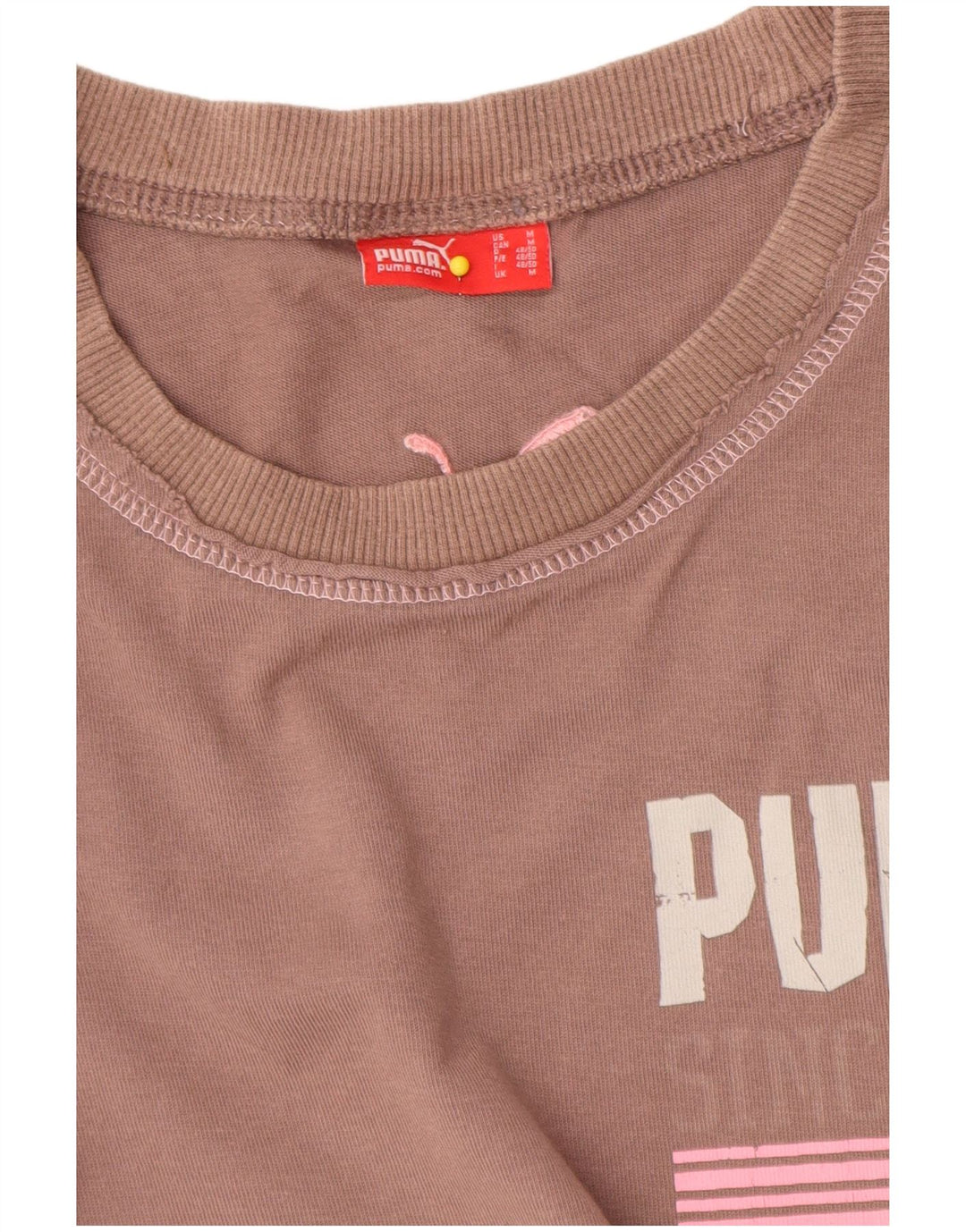 Puma Grafisk T-Shirt Top UK 14 Medium Brun