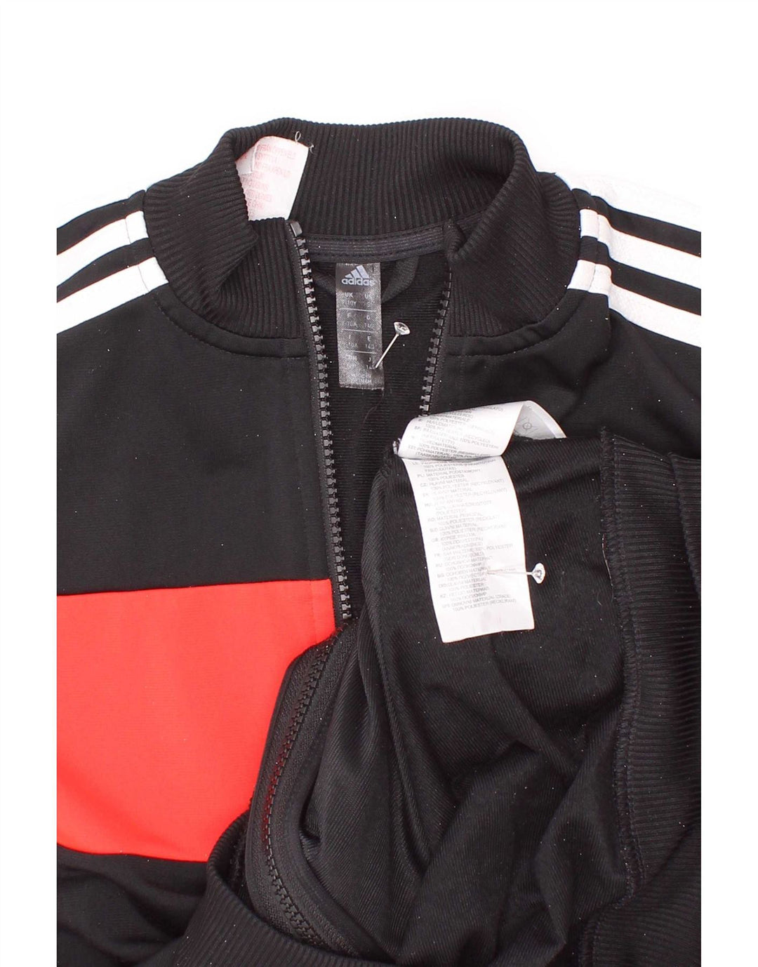 Adidas Træningsdragt Topjakke til drenge 9-10 år Sort Colourblock Polyester