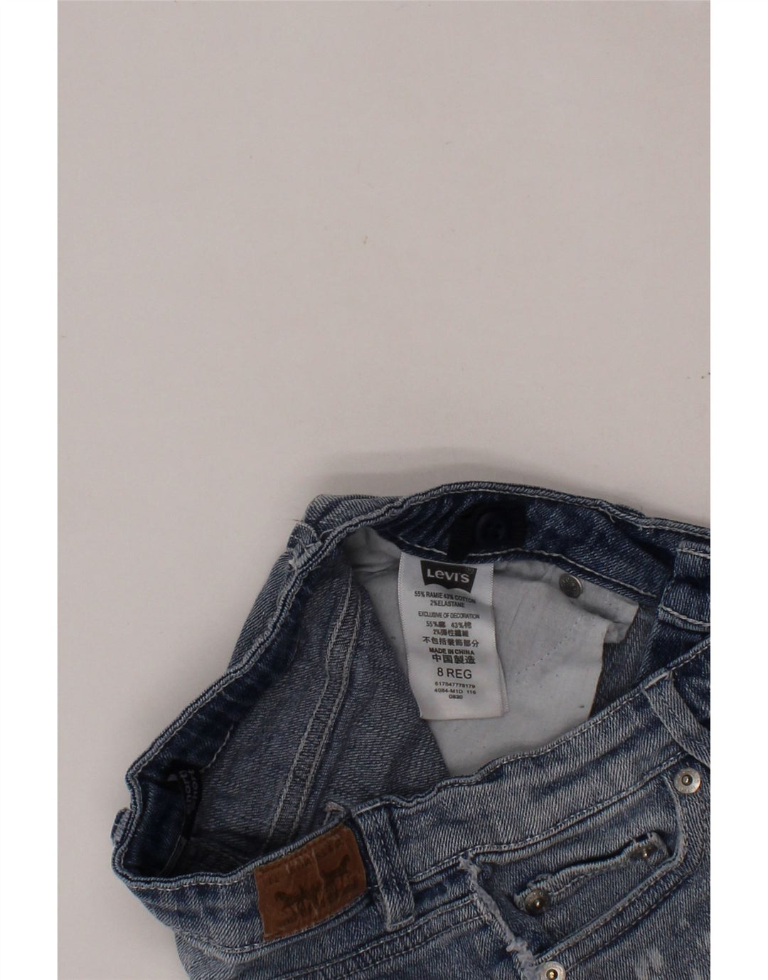 LEVI'S Denimshorts til piger 7-8 år W24 Blue Ramie