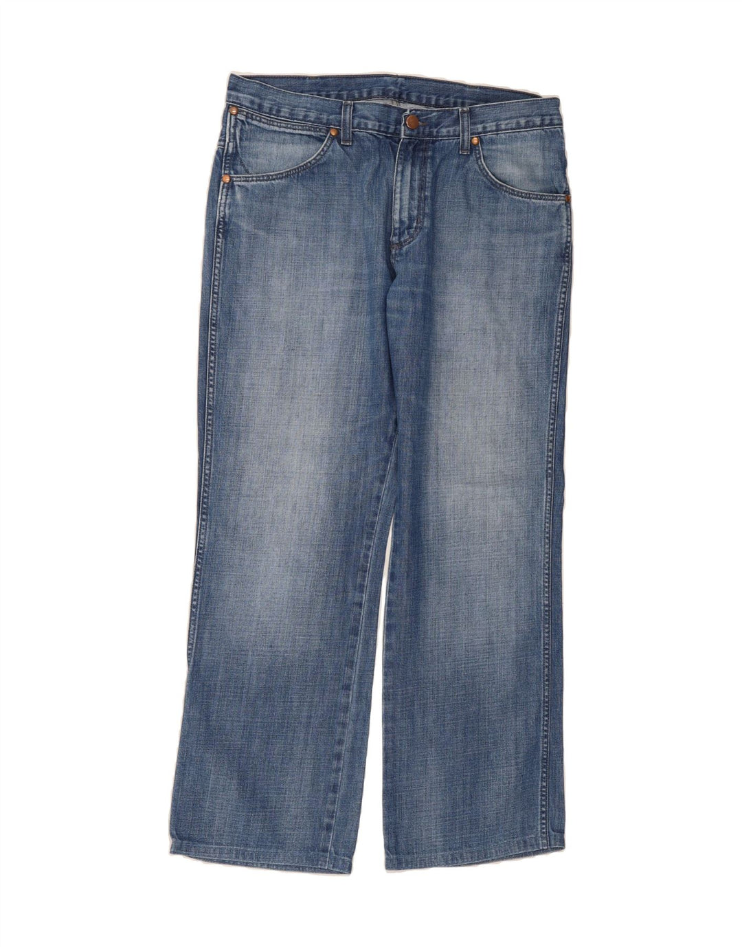 WRANGLER Womens Alaska Straight Jeans W33 L28 Blue Cotton Vintage Wrangler and Second-Hand Wrangler from Messina Hembry 
