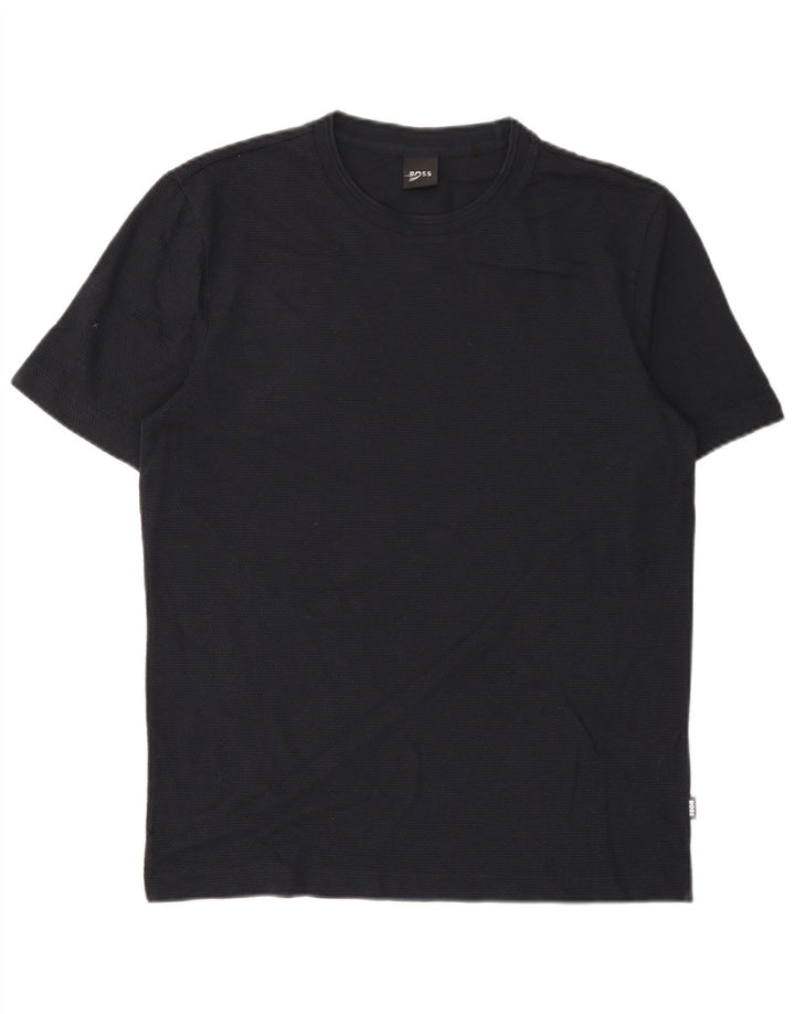 Hugo Boss Herre T-Shirt Top Medium Marineblå Bomuld