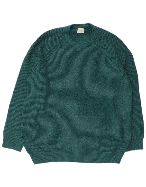 Marks & Spencer Herre sweater med rund hals 2XL Grøn polyamid