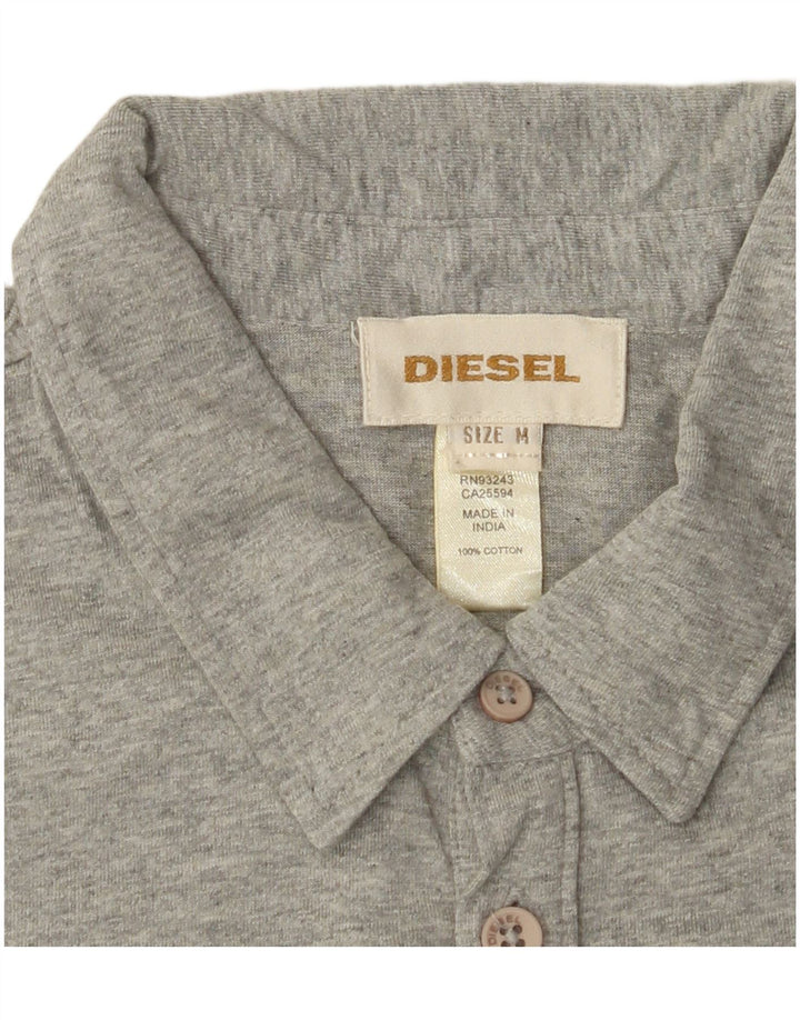 DIESEL Poloshirt til mænd mellemgrå bomuld