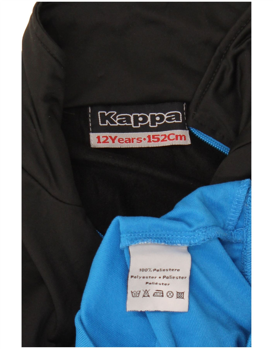 KAPPA Træningsdragt topjakke til drenge 11-12 år Blå Colourblock Polyester