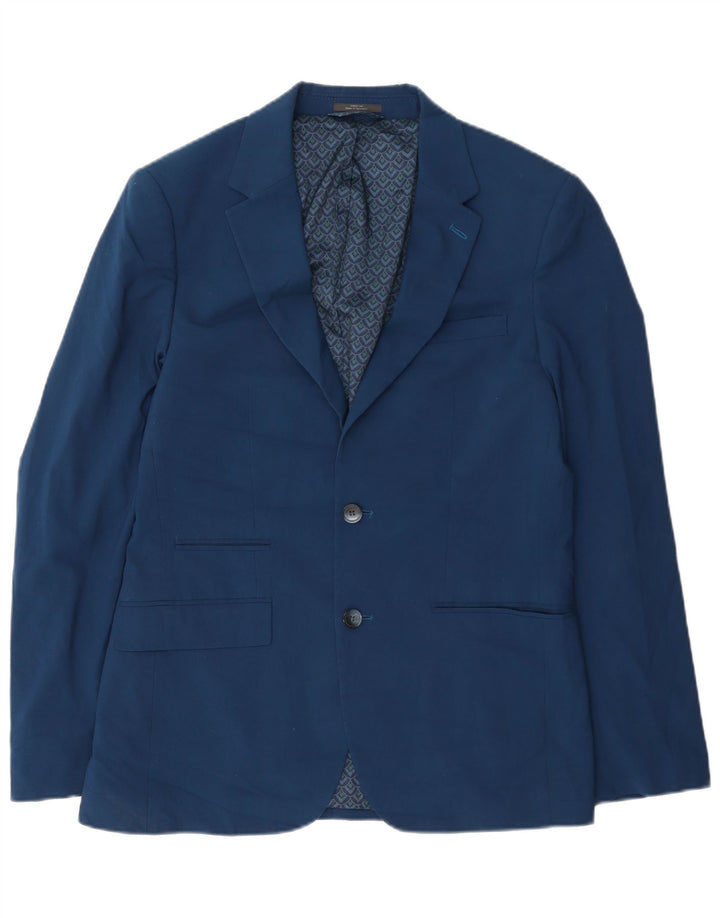 Marks & Spencer Herre 2-knaps blazerjakke UK 38 Medium Blue Polyester