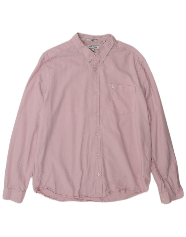 Jack Wills Herre Slim Fit skjorte XL Pink Bomuld