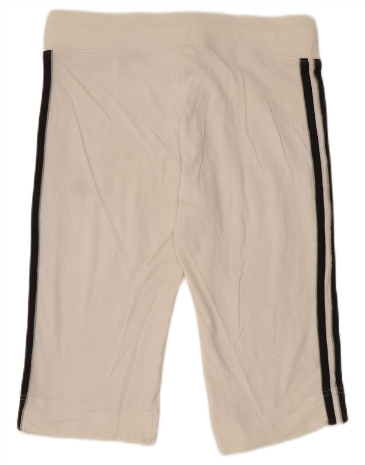 Adidas Dame Bermuda Sport Shorts UK 14 Medium White Bomuld