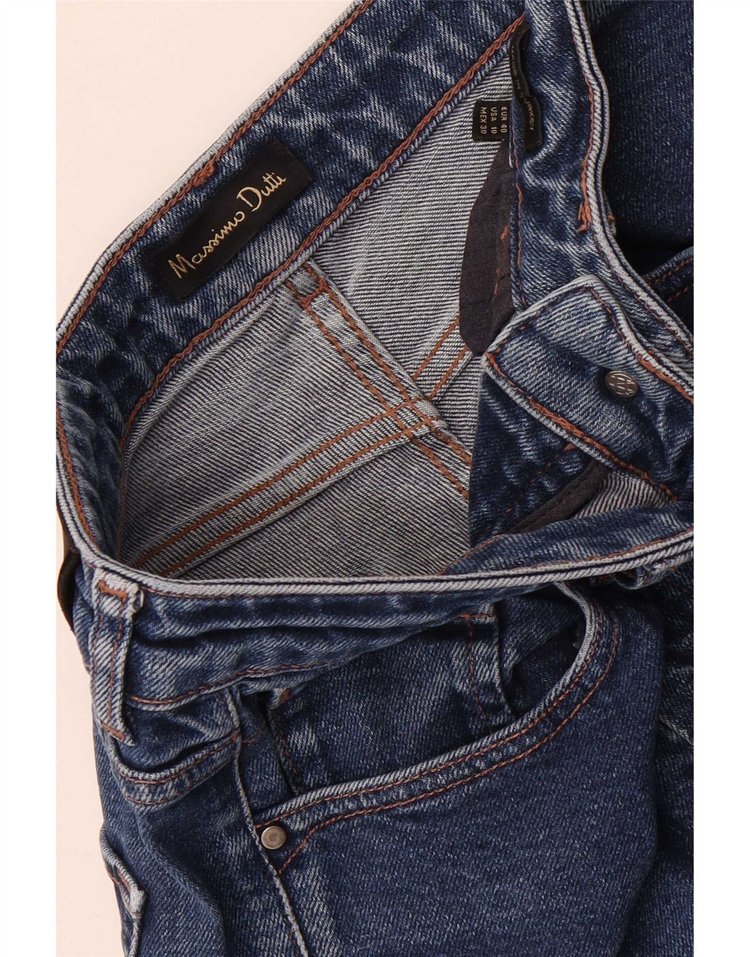 Massimo Dutti Womens High Waist Cropped Jeans EU 40 Medium W30 L26 Blue