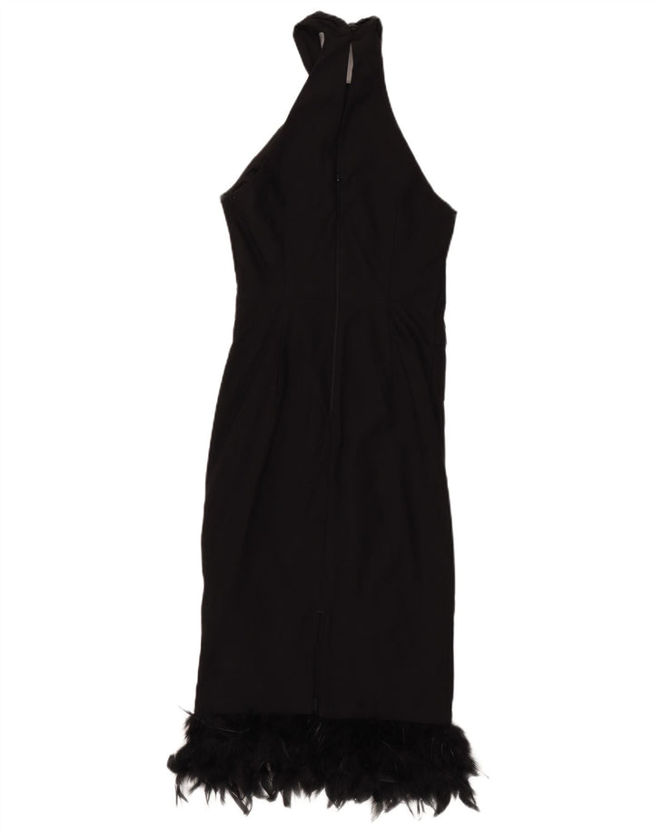 Lipsy Kvinder Halter Dress UK 6 XS Sort Viscose
