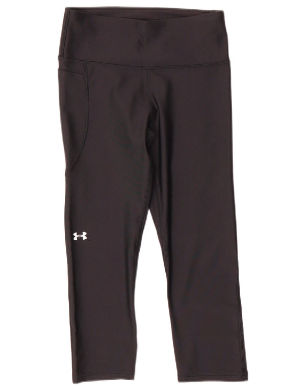 Under Armour Womens Heat Gear Capri Leggings UK 8 Small Black