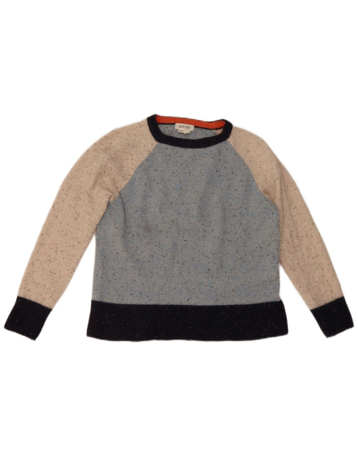 White Stuff Dame Jumper Sweater UK 14 Medium Blue Flecked Wool