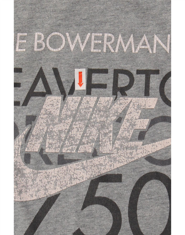 NIKE Herre USA Grafisk T-Shirt Top Stor Grå Colourblock Bomuld