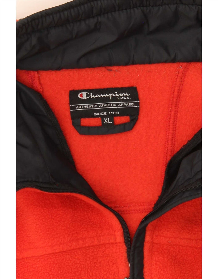 Champion Herre Fleece Jumper med lynlås XL Orange Polyester