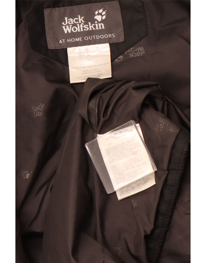 JACK WOLFSKIN Dame hætte polstret frakke UK 16 Stor sort polyester