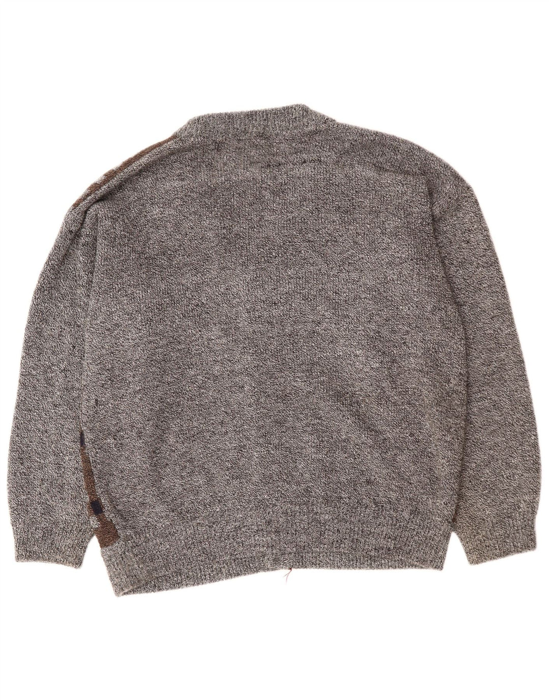 VINTAGE Herre cardigan sweater 2XL Grå Argyle/Diamond Akryl