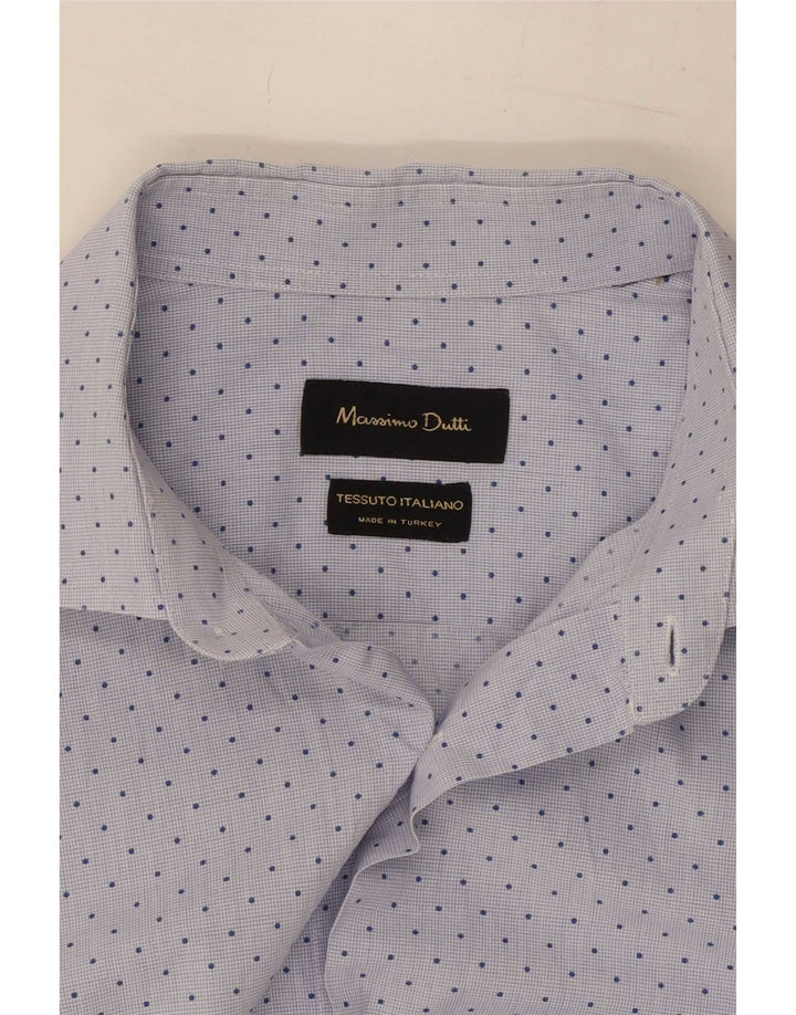 Massimo Dutti Herreskjorte Medium Blue Spotted