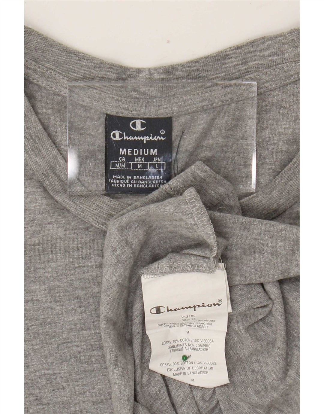 Champion Herre T-shirt Top Medium Grey Flecked Bomuld