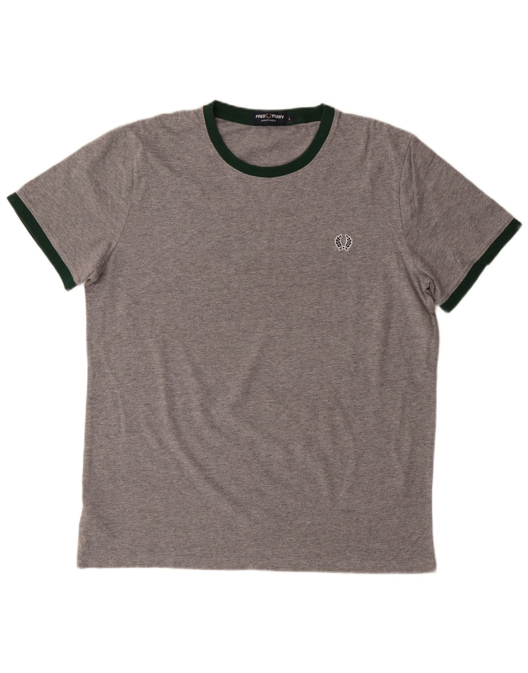 FRED PERRY Herre T-Shirt Top Stor Grå Bomuld
