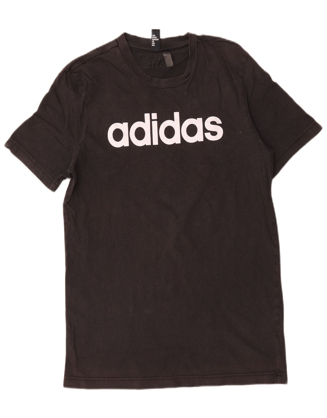 Adidas Herre grafisk T-shirt Top Medium Sort Bomuld
