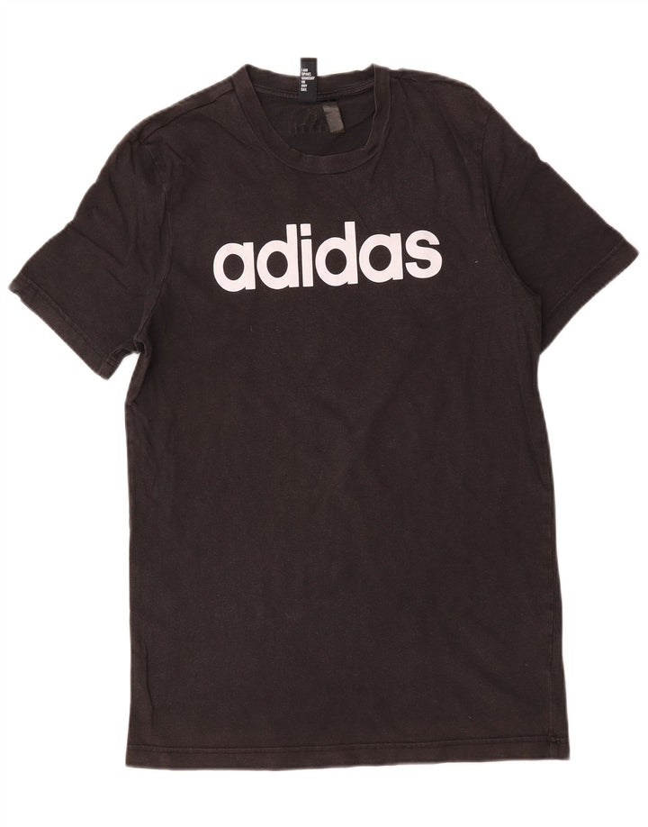 Adidas Herre grafisk T-shirt Top Medium Sort Bomuld