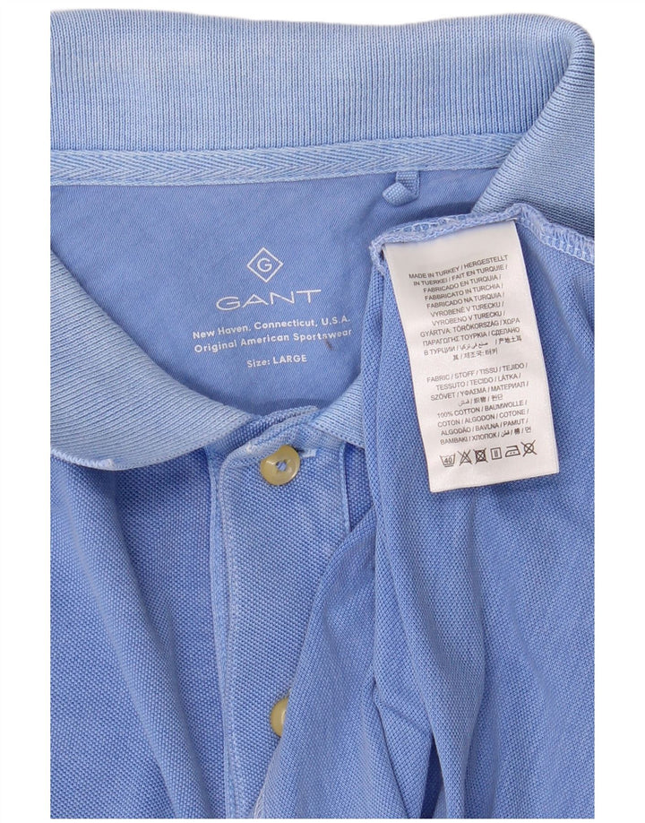 Gant Polo Shirt til mænd, stor blå bomuld