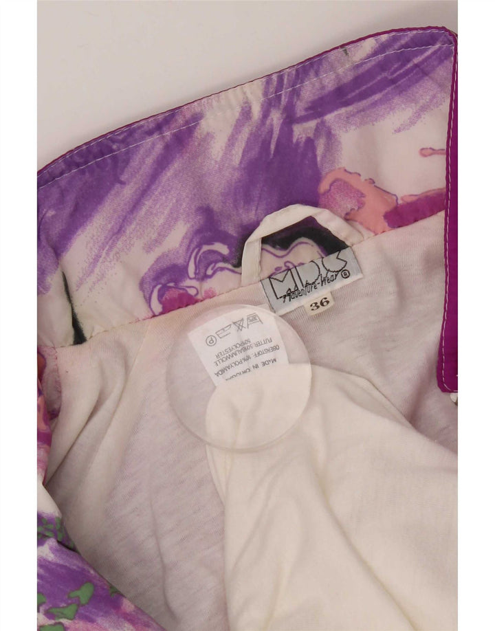 Vintage oversize træningsdragt topjakke til kvinder EU 36 Small White Colourblock