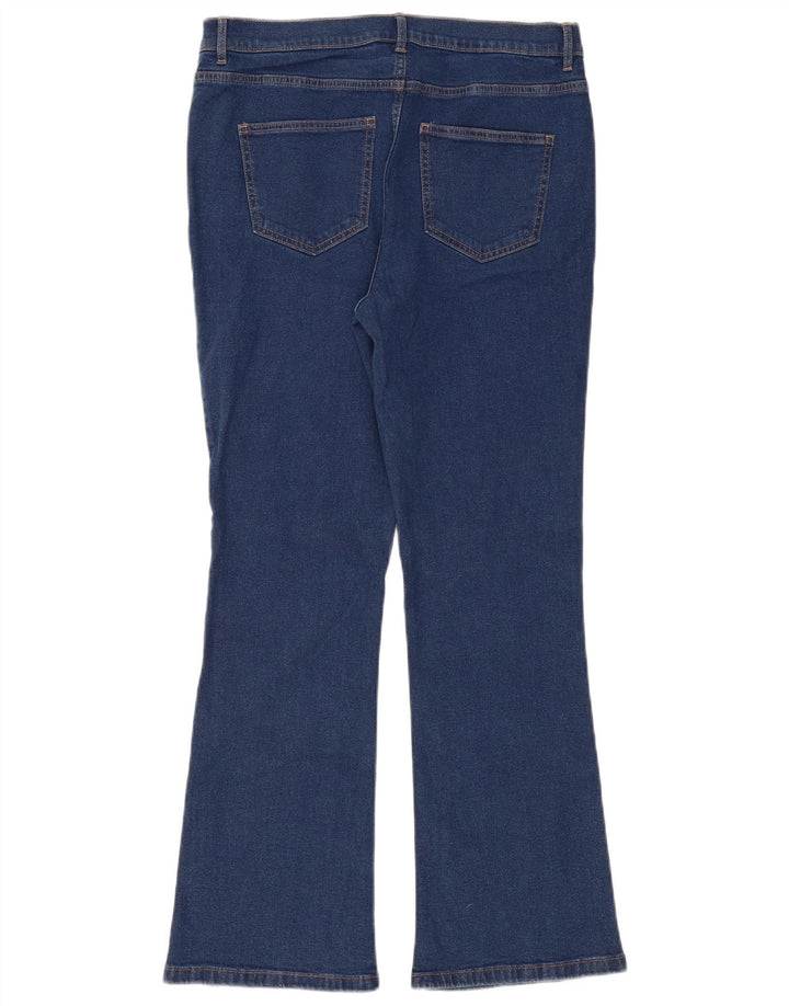 Marks & Spencer Dame Regular Slim Bootcut Jeans UK 14 Large W34 L30 Blue