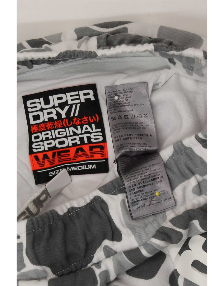 Superdry Herre grafiske sportsshorts Mediumgrå Camouflage Bomuld