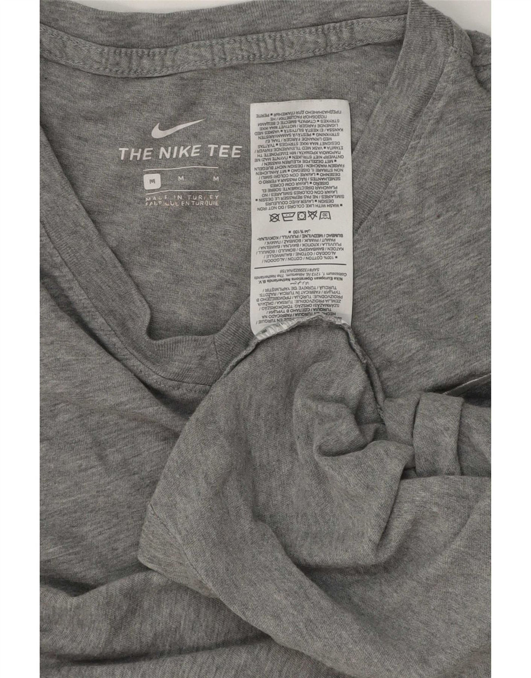 Nike T-shirt top mellem grå bomuld til mænd