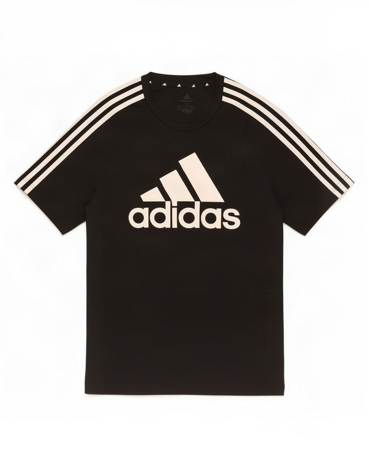 Adidas Herre Aeroready Grafisk T-Shirt Top Lille Sort Polyester