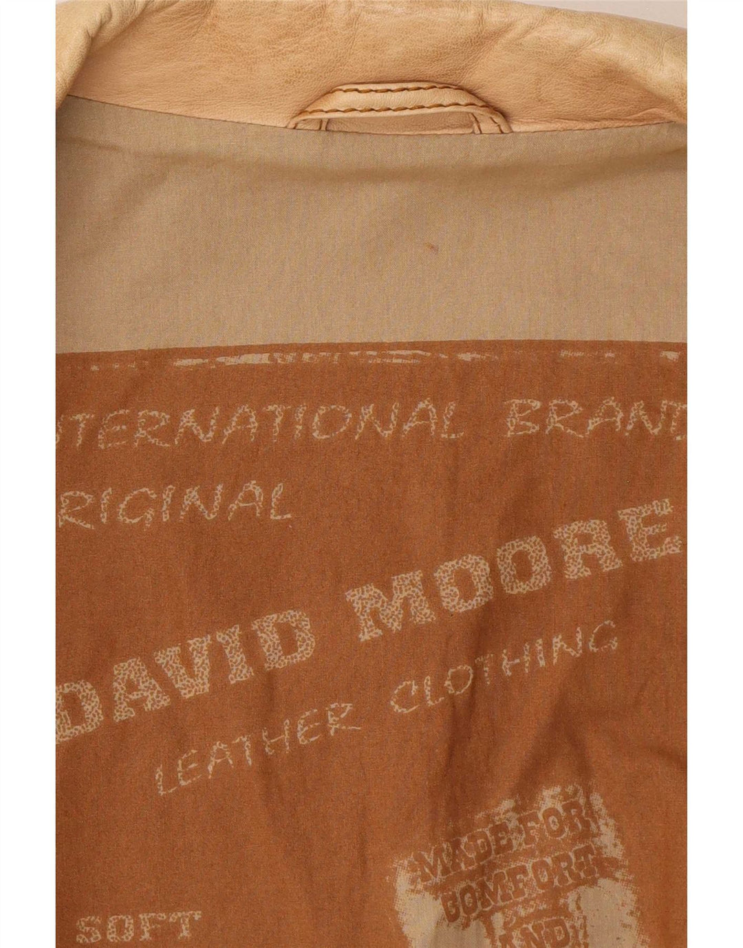 David Moore Læderjakke til mænd UK 42 XL Brun Klassisk