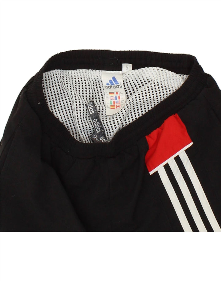 ADIDAS Boys Graphic Sport Shorts 9-10 Years Black Polyester Vintage Adidas and Second-Hand Adidas from Messina Hembry 