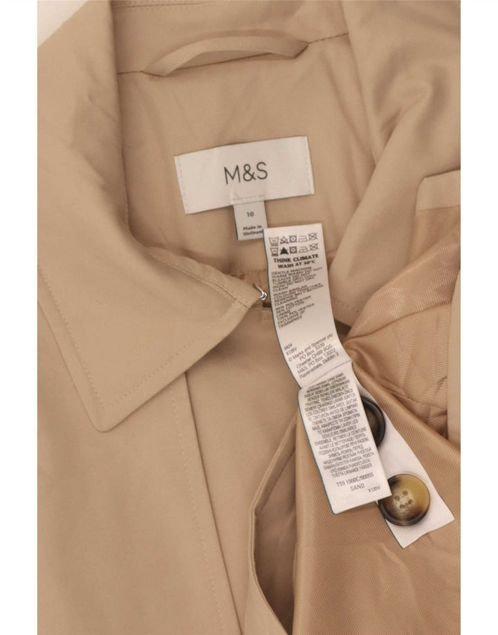 Marks & Spencer dobbeltradet trenchcoat til kvinder DK 10 Small Beige