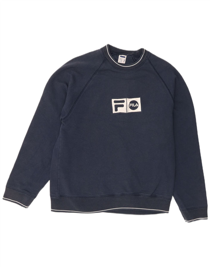 Fila Herre grafisk sweatshirt Jumper Medium Navyblå Bomuld