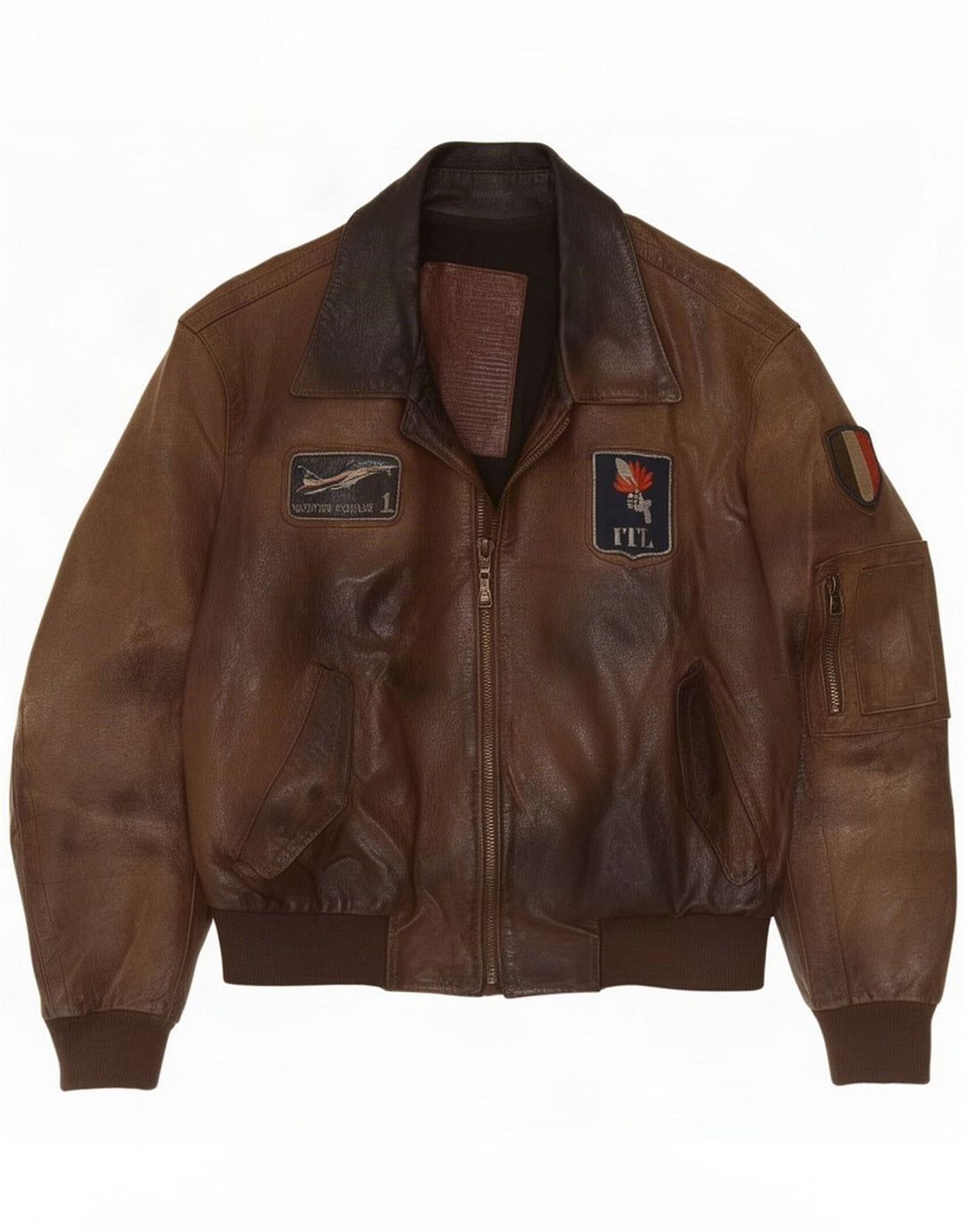 Vintage flyvelæderjakke til mænd IT 50 Large Brown