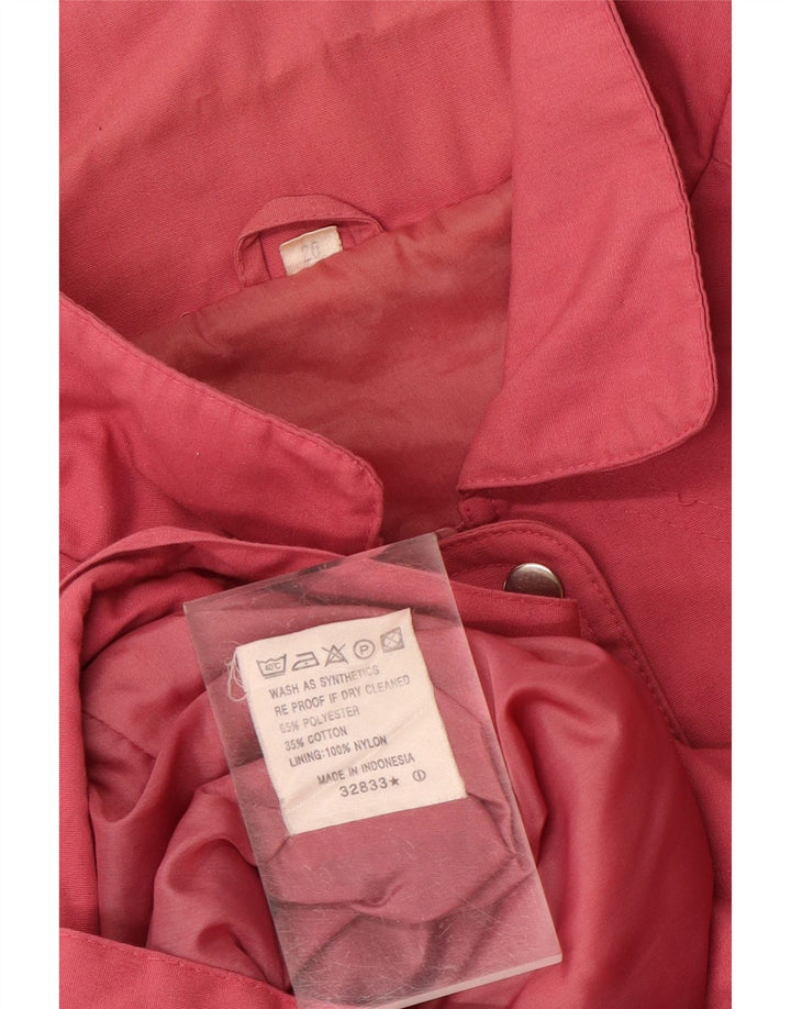 VINTAGE Quiltet jakke til kvinder UK 22 3XL Pink Polyester