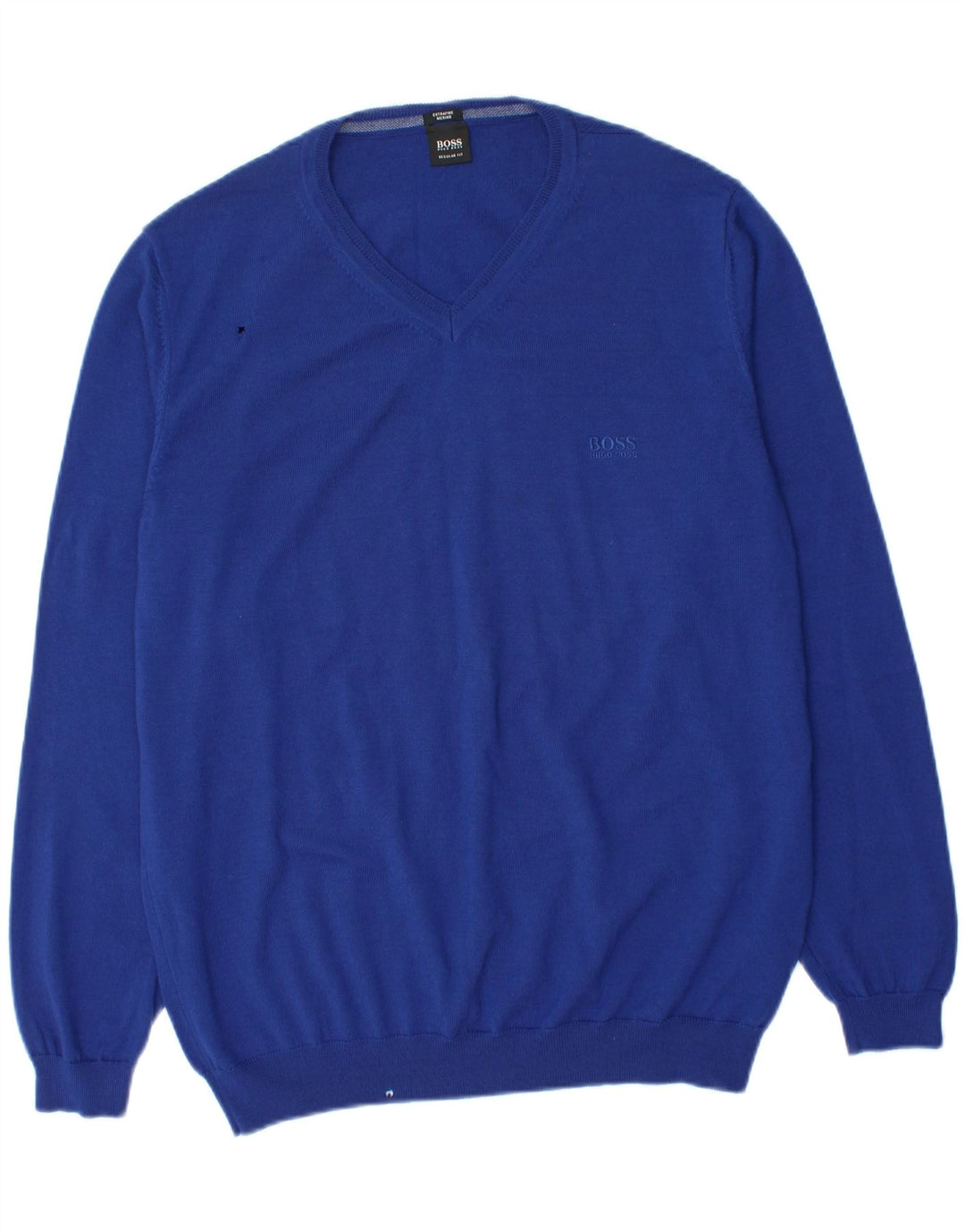 Hugo Boss Herre V-hals sweater XL Blå Virgin Wool