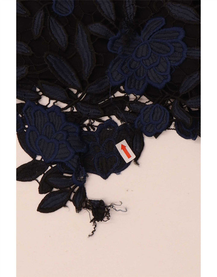 Lipsy Dame A-Line Kjole UK 14 Medium Navy Blue Floral Polyester