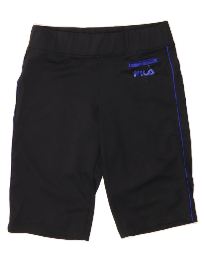 FILA Womens Sport Shorts UK 8 Small  Black Polyester Vintage Fila and Second-Hand Fila from Messina Hembry 