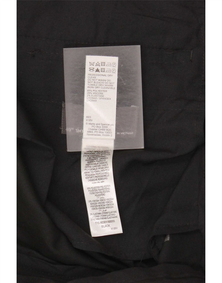 Marks & Spencer Herre Regular Fit Suit Bukser W40 L29 Sort Polyester