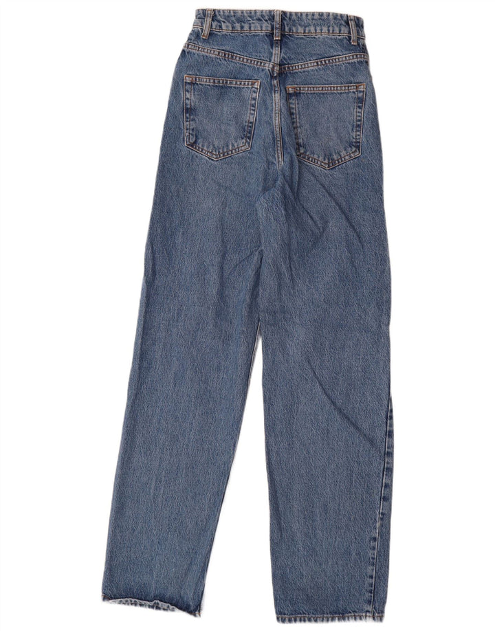 Topshop Dame Straight Jeans W26 L30 Blå Bomuld