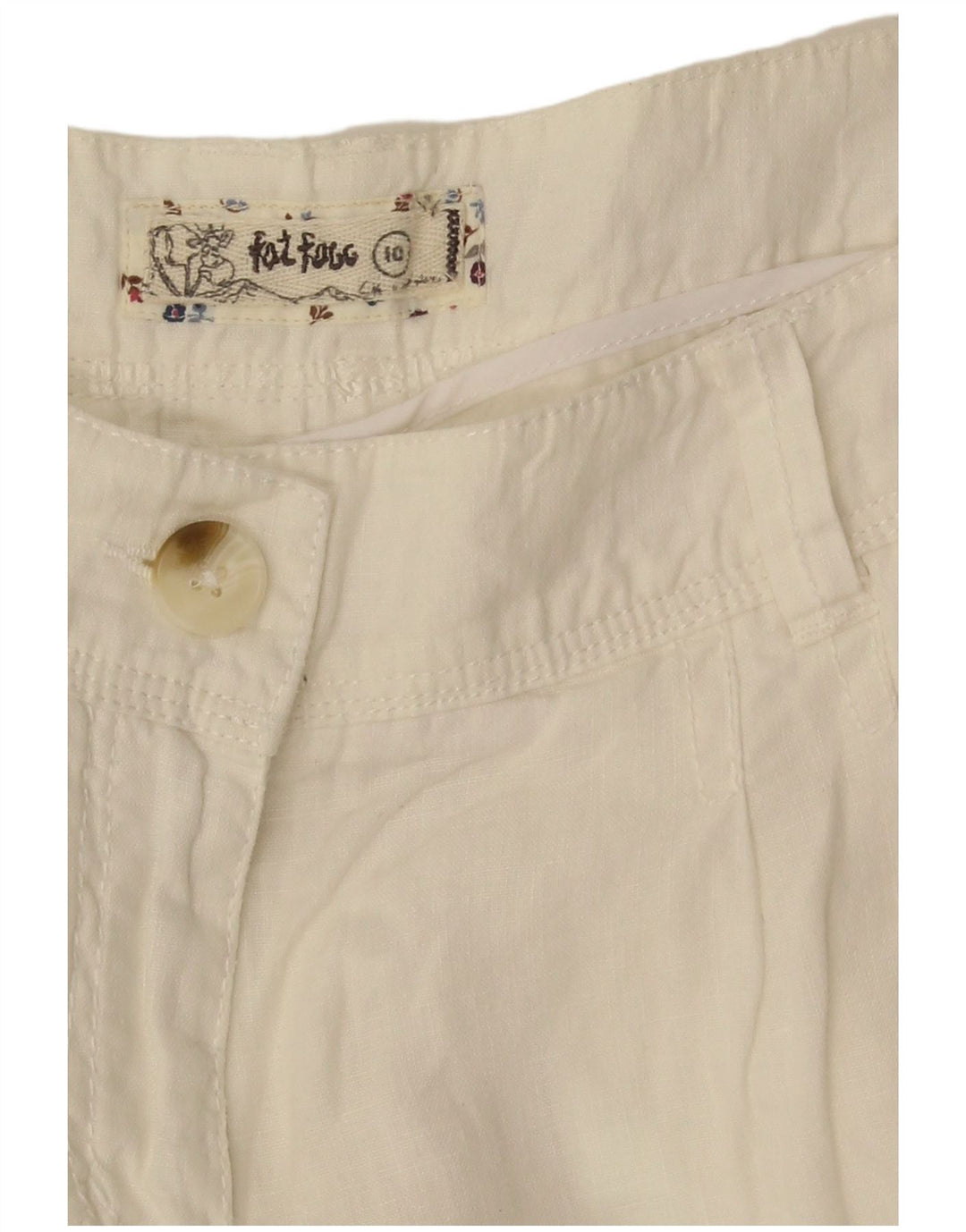 Fat Face Herre Capri Bukser UK 10 Small W32 L23 White