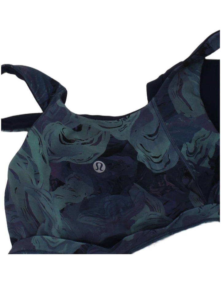Lululemon Dame Sport BH Top US 6 Medium Blue Floral