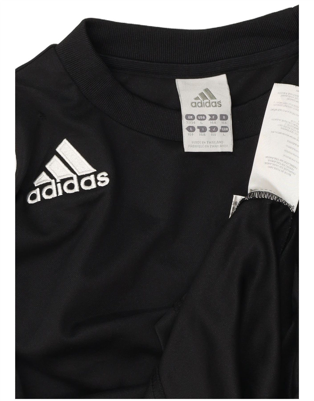 ADIDAS Boys Climalite Top Langærmet 13-14 År Sort Polyester