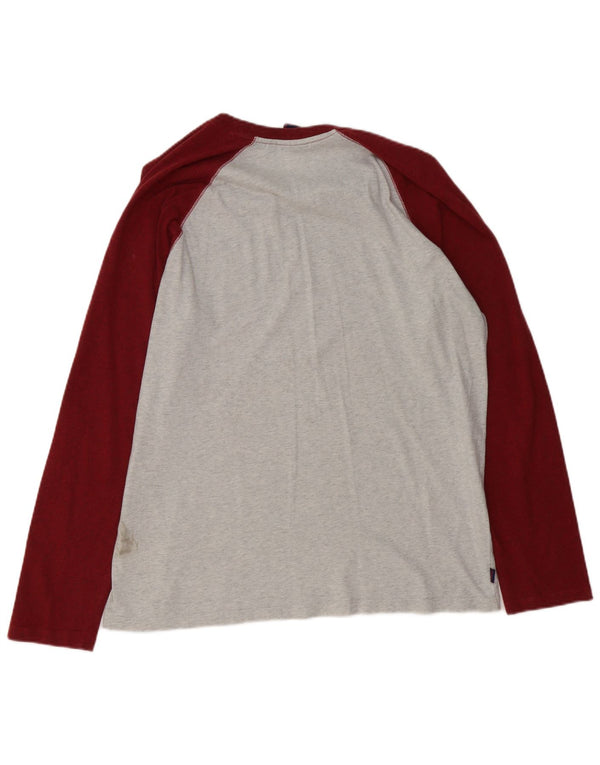 Superdry Herre Top Langærmet 2XL Grå Colourblock Bomuld