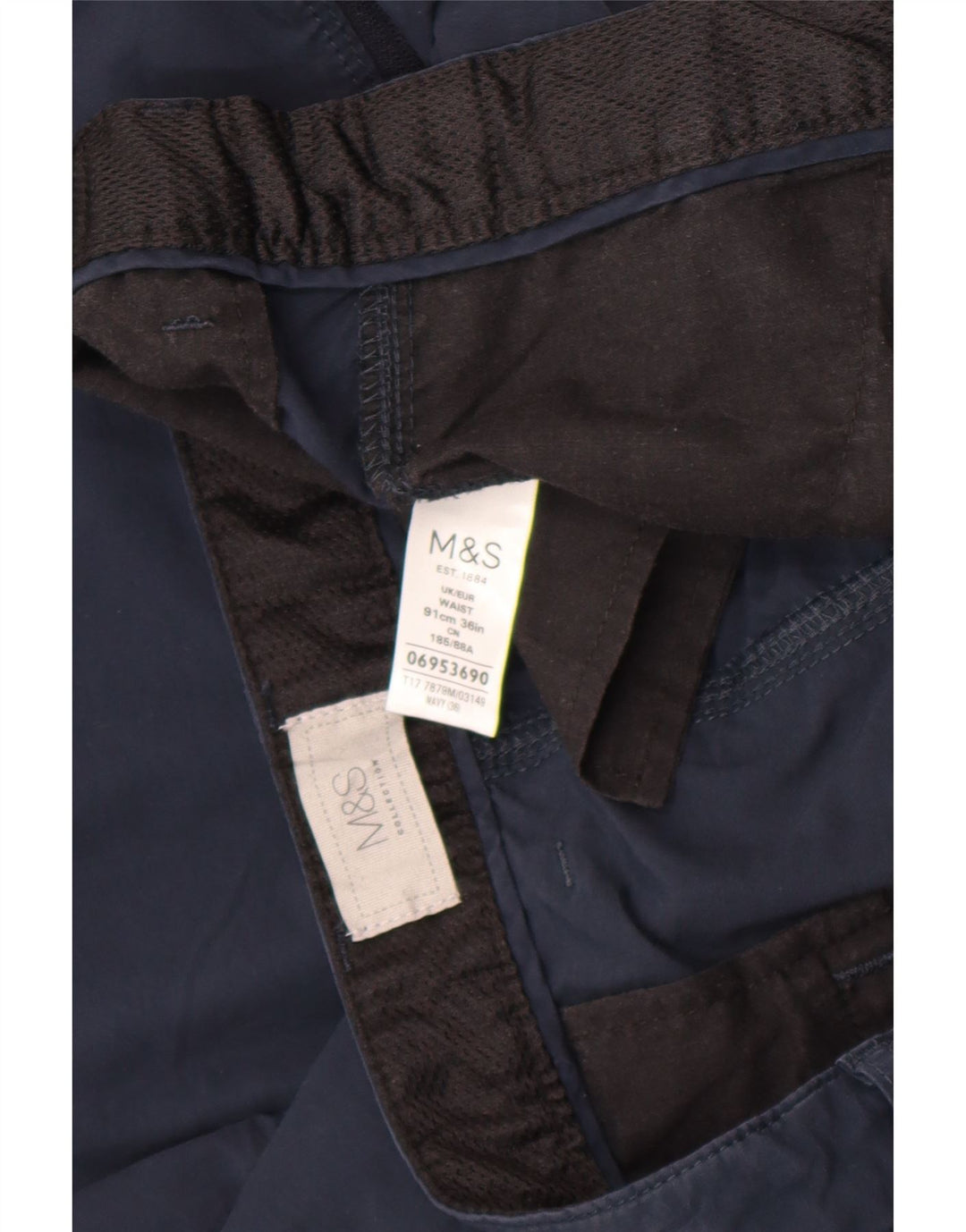 Marks & Spencer Herre Cargo Shorts W36 Large Navy Blue Bomuld