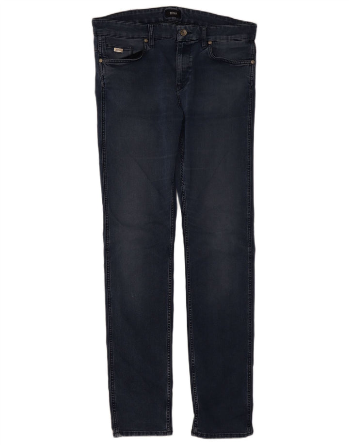 HUGO BOSS Slim Jeans til mænd W34 L34 Blå Bomuld